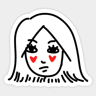 Meh Girl Sticker